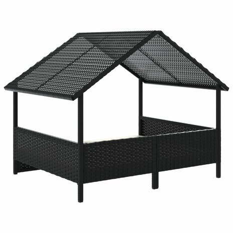 Hondenhok met kussen poly rattan