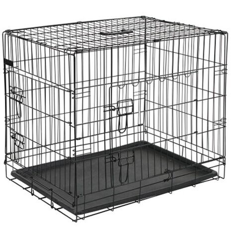 Hondenbench 63x44x50,5 cm metaal zwart 15001