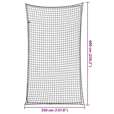 Aanhangwagennet Elastisch Touw 6X3,5 M Polypropeen 1 6 x 3.5 m Zwart