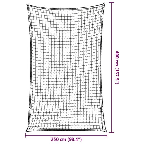 Aanhangwagennet elastisch touw 4x2,5 m polypropeen zwart