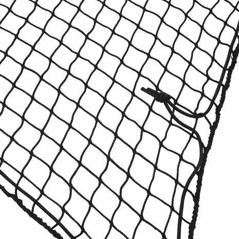 Aanhangwagennet Elastisch Touw Polypropeen 1 4 x 3 m Zwart