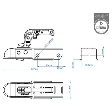 Proplus Kogelkoppeling Vierkant 341004