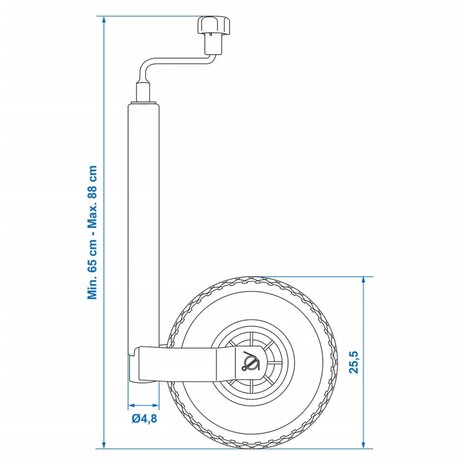 Neuswiel 48 mm met luchtband 26 x 8,5 cm 341507