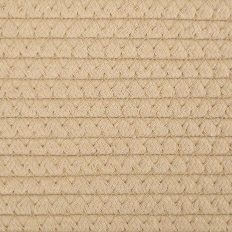 Opbergmand Ø 38x46 cm katoen beige en wit