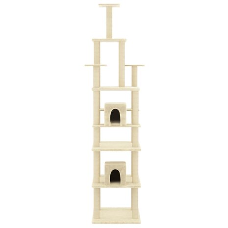 Kattenmeubel Met Sisal Krabpalen 216 Cm Kleurig Crème