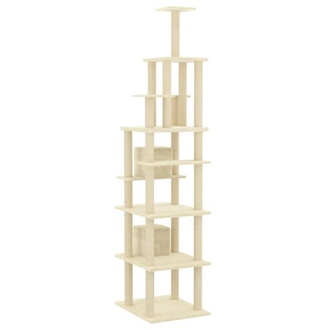 Kattenmeubel Met Sisal Krabpalen 216 Cm Kleurig Crème