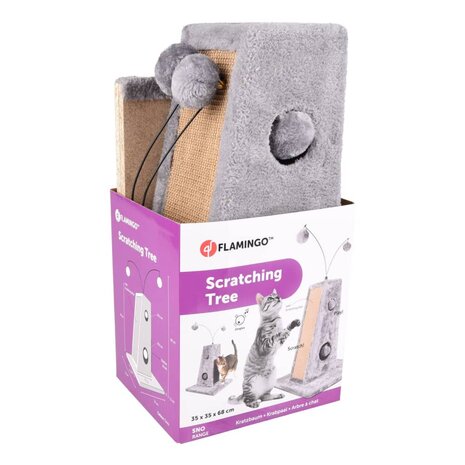 Kattenmeubel Lara 35x35x68 cm grijs