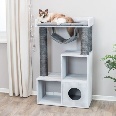 Kattenmeubel met een schap 72x38x110 cm grijs
