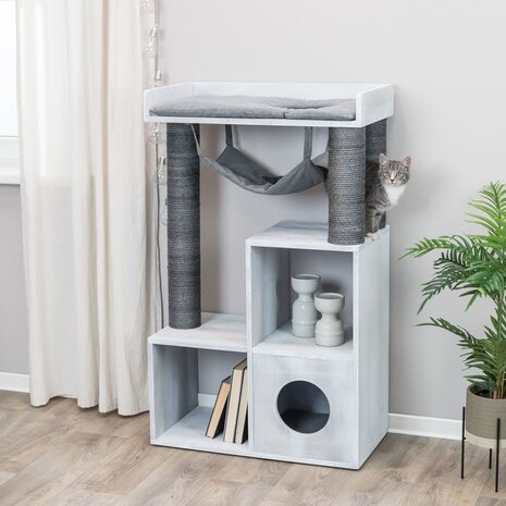 Kattenmeubel met een schap 72x38x110 cm grijs