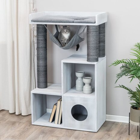 Kattenmeubel met een schap 72x38x110 cm grijs