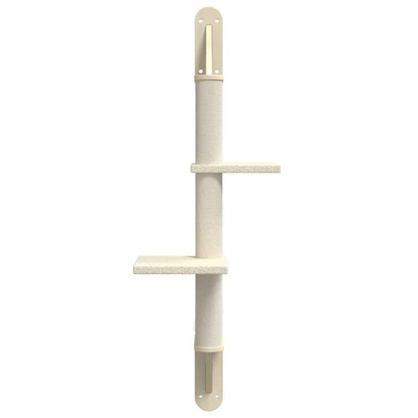 Kattenmeubel Wandgemonteerd Met Krabpaal 108 Cm Kleurig Crème