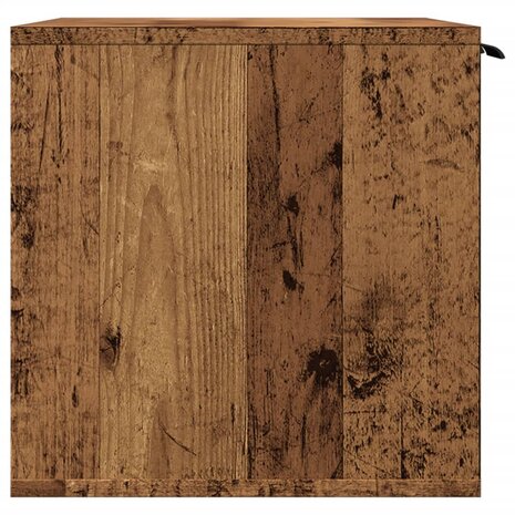 Kattenbakkast 80x50x45 cm bewerkt hout oud houtkleurig