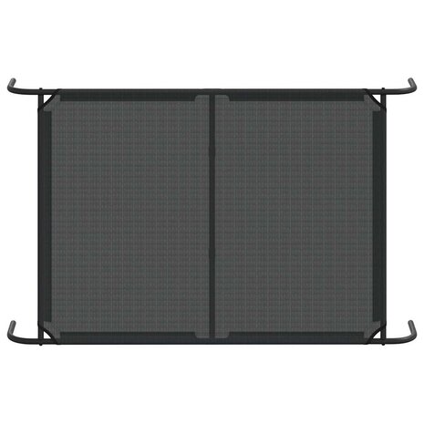 Hondenmand verhoogd 130x80x20 cm textiel en staal zwart