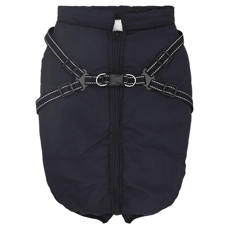 Hondenjas met harnas waterdicht reflecterend marineblauw L48