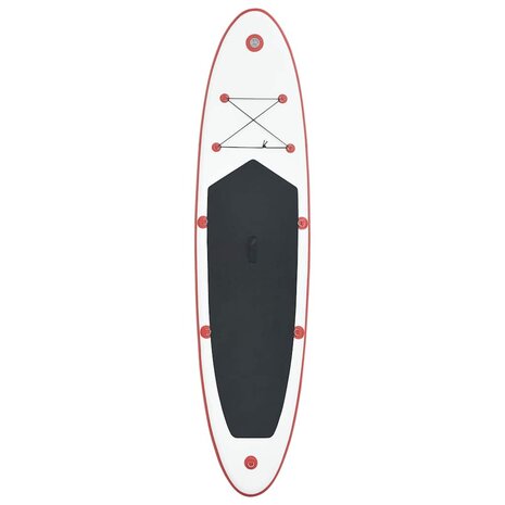Stand Up Paddleboardset opblaasbaar rood en wit