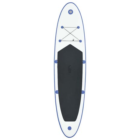 Stand Up Paddleboardset opblaasbaar blauw en wit