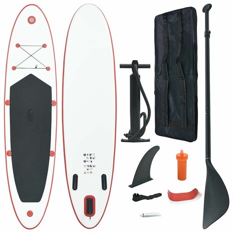 Stand-up paddleboard opblaasbaar rood en wit