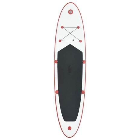 Stand Up Paddleboardset opblaasbaar rood en wit