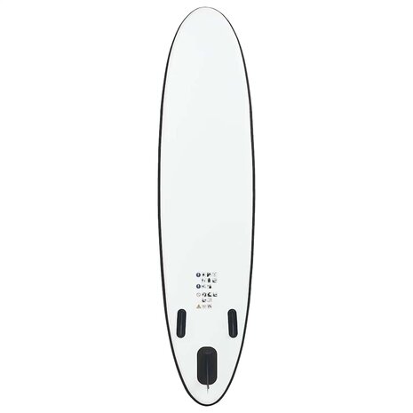 Stand-up paddleboard opblaasbaar zwart en wit