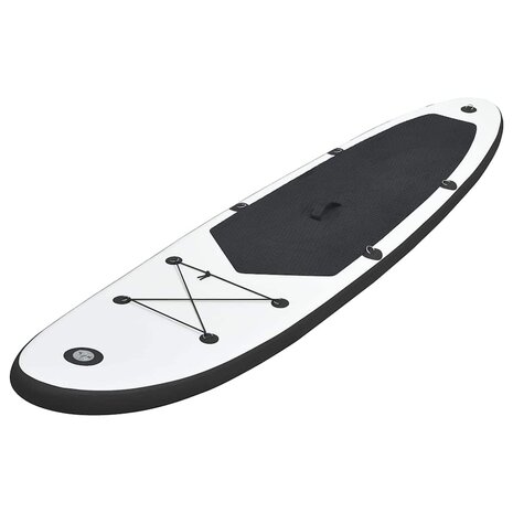 Stand Up Paddleboardset Opblaasbaar En Wit 360 x 81 x 10 cm Zwart