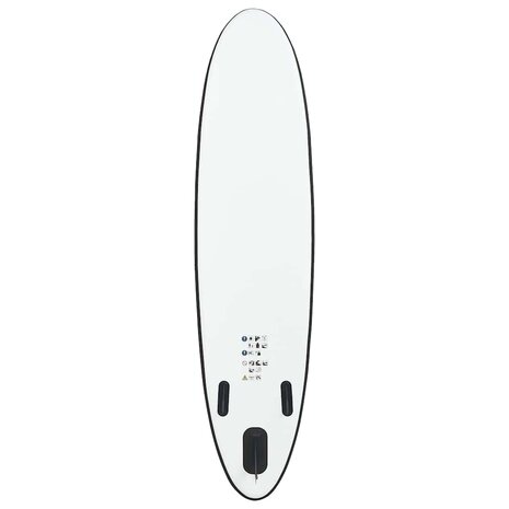 Stand Up Paddleboardset opblaasbaar zwart en wit
