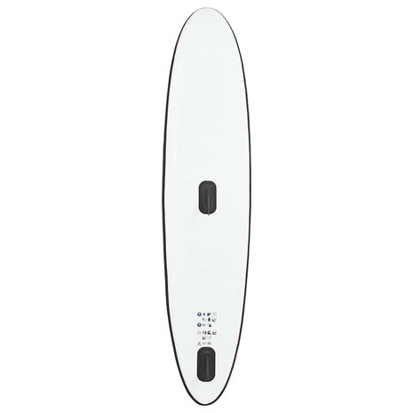 Stand Up Paddleboard opblaasbaar met zeilset zwart en wit