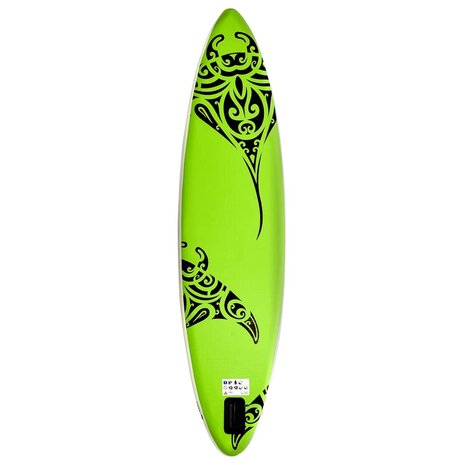 Stand Up Paddleboardset opblaasbaar 320x76x15 cm groen