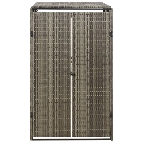 Containerberging enkel 70x80x117 cm poly rattan grijs
