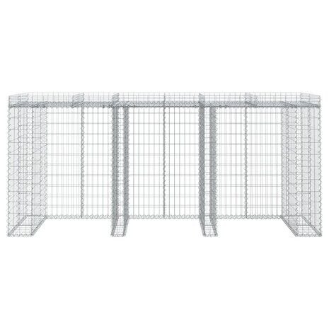 Schanskorf voor vuilnisbak 270x91x120 cm gegalvaniseerd ijzer