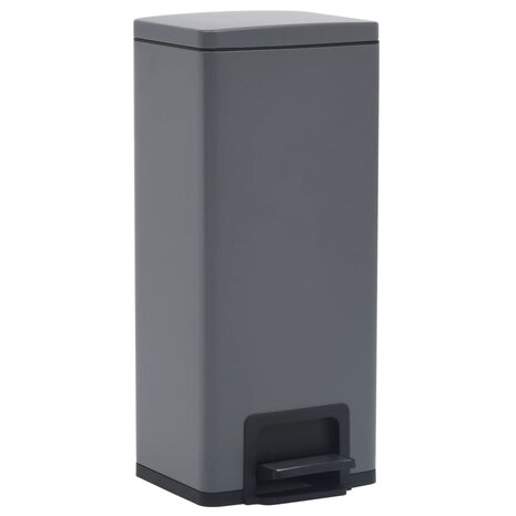 Pedaalemmer met anti-vingerafdruk 30 L RVS grijs