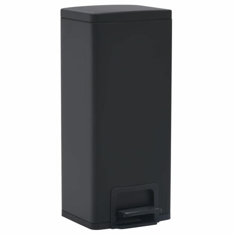 Pedaalemmer met anti-vingerafdruk 30 L RVS zwart