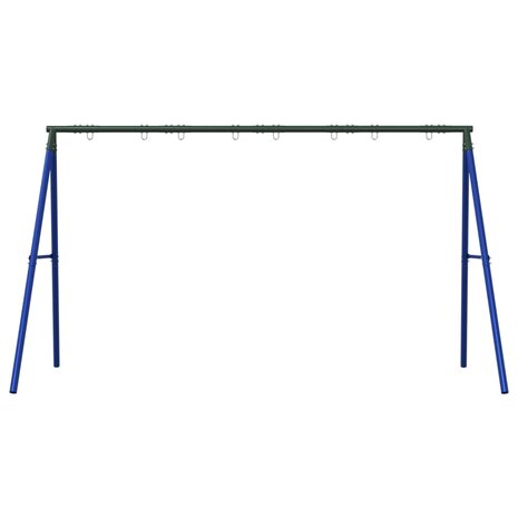 Schommelframe voor buiten met 8 ophanghaken staal blauw