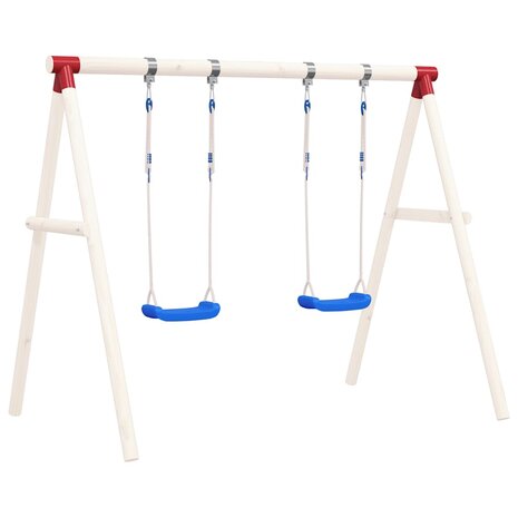 Schommelset met 2 zitjes 38x16 cm polyetheen blauw