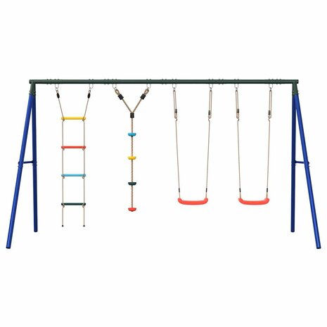 Schommelset met schommels, ladder en klimtouw met schijven