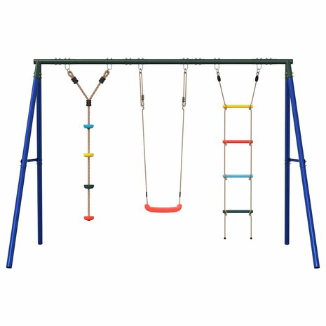 Schommelset met schommel, ladder en klimtouw met schijven
