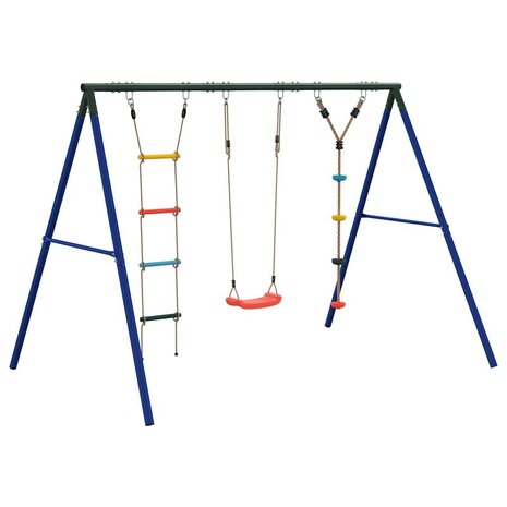 Schommelset met schommel, ladder en klimtouw met schijven