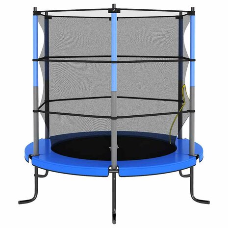 Trampoline met veiligheidsnet rond 140x160 cm blauw