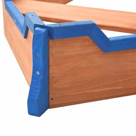 Zandbak piratenschip 190x94,5x101 cm vurenhout