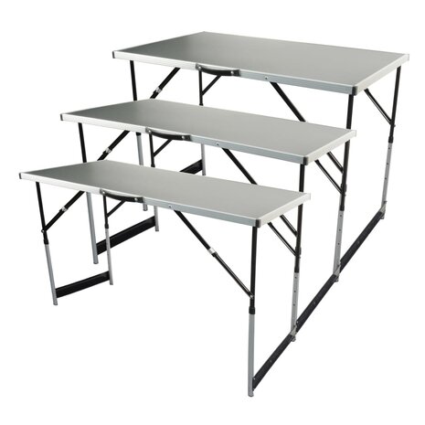 3-delige Klaptafelset multifunctioneel aluminium