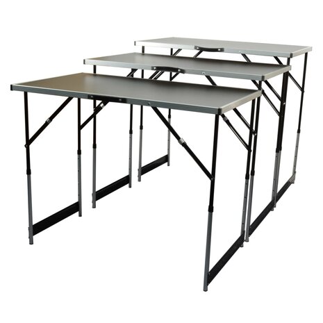 3-delige Klaptafelset multifunctioneel aluminium