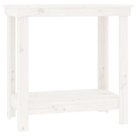 Werkbank 80x50x80 cm massief grenenhout wit