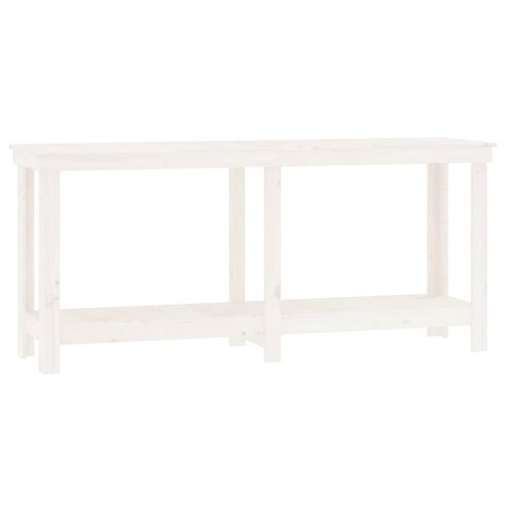 Werkbank 180x50x80 cm massief grenenhout wit