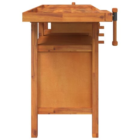 Werkbank met lades en bankschroeven 162x62x83 cm acaciahout