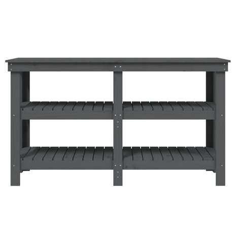 Werkbank 142,5x50x80 cm massief grenenhout grijs