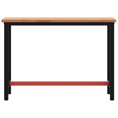 Werkbank 115x55x81,5 cm massief beukenhout en metaal