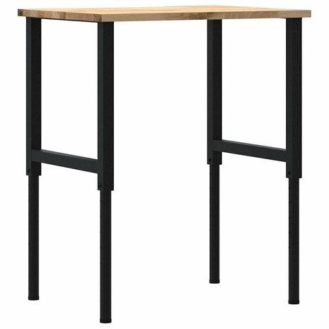 Werkbank 80x60x(71,5-98) cm massief eikenhout