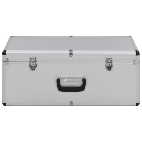 Opbergkoffers 2 st aluminium zilverkleurig