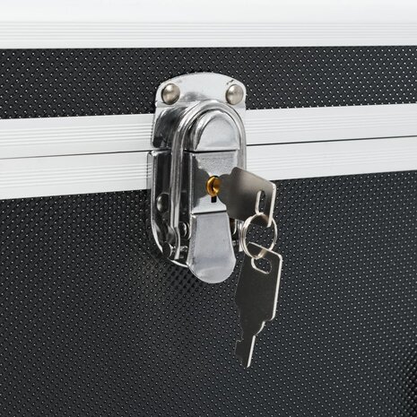 Opbergkoffers 2 st aluminium zwart