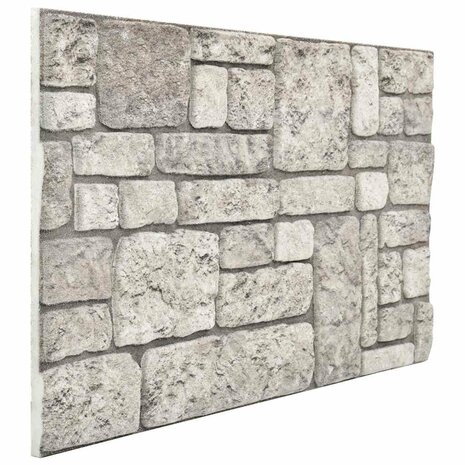10 st Wandpanelen 3D grijze baksteen EPS