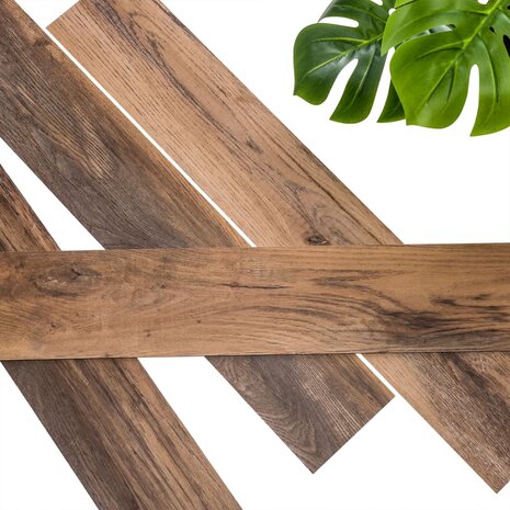 Planken 30 st GL-WA34 hout-look schuurhout eiken omberbruin
